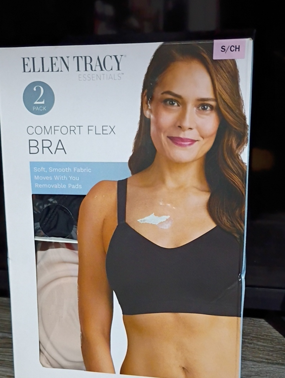 Ellen Tracy Comfort Flex Bra - Black & Nude (2 Pack)